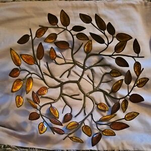 Elegant Brown and Gold Leaf Bowl